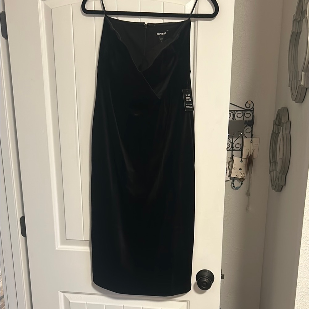 Express Black Velvet Dress